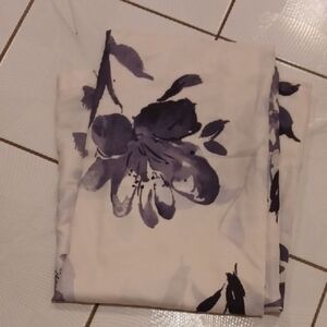 4/$40 Floral Gray & Off-White Shower Curtain